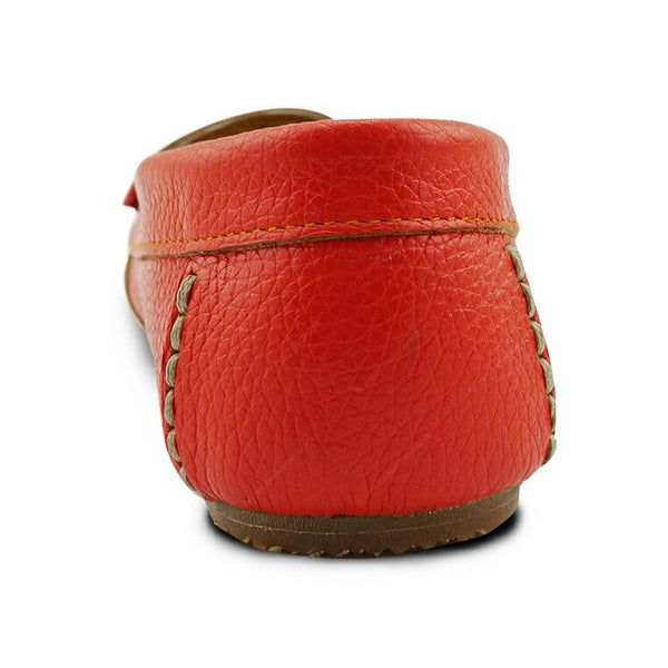 Leather Moccasin Wrinkle Soft Coral Orange - Assembly Artisans Co.,Ltd.