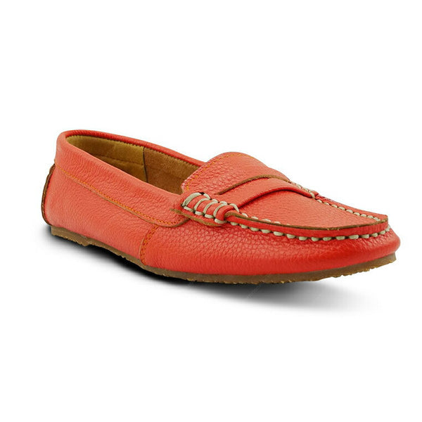 Leather Moccasin Wrinkle Soft Coral Orange - Assembly Artisans Co.,Ltd.