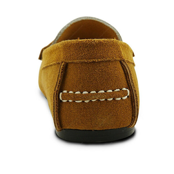 Gentle Leather Loafer Suede Tan and White - Assembly Artisans Co.,Ltd.