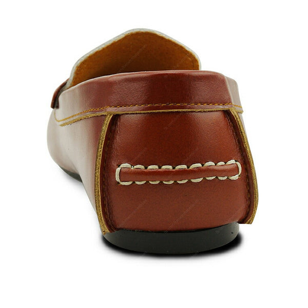 Gentle Leather Loafer Tan and White - Assembly Artisans Co.,Ltd.