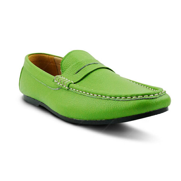 Penny Loafer Wrinkle Soft Leather Pomelo Green - Assembly Artisans Co.,Ltd.