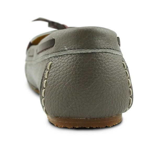 Leather Lace Moccasin Wrinkle Soft Stone Grey - Assembly Artisans Co.,Ltd.