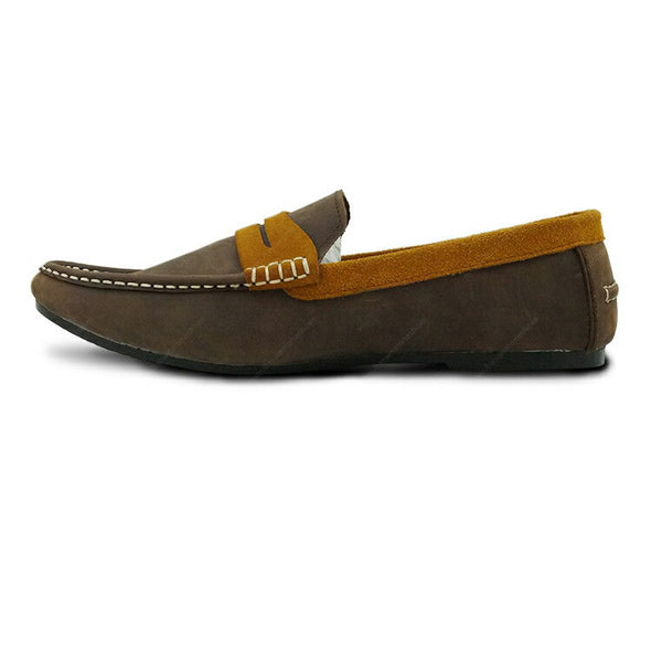 Bicolor Leather Loafer Nubuck and Tan - Assembly Artisans Co.,Ltd.