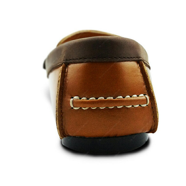 Bicolor Leather Loafer Beige and Nubuck - Assembly Artisans Co.,Ltd.