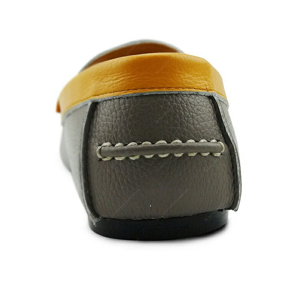 Bicolor Leather Loafer Stone Mustard - Assembly Artisans Co.,Ltd.