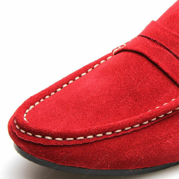 Penny Leather Loafer Suede Ruby Red - Assembly Artisans Co.,Ltd.