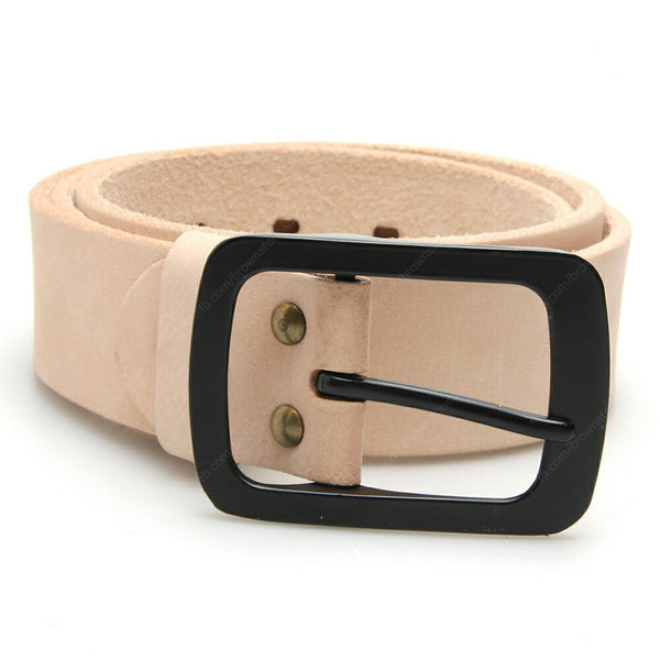 Full Grain Genuine Leather Belt Cowhide (Black Curve Buckle) - Assembly Artisans Co.,Ltd.