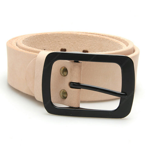 Full Grain Genuine Leather Belt Cowhide (Black Curve Buckle) - Assembly Artisans Co.,Ltd.