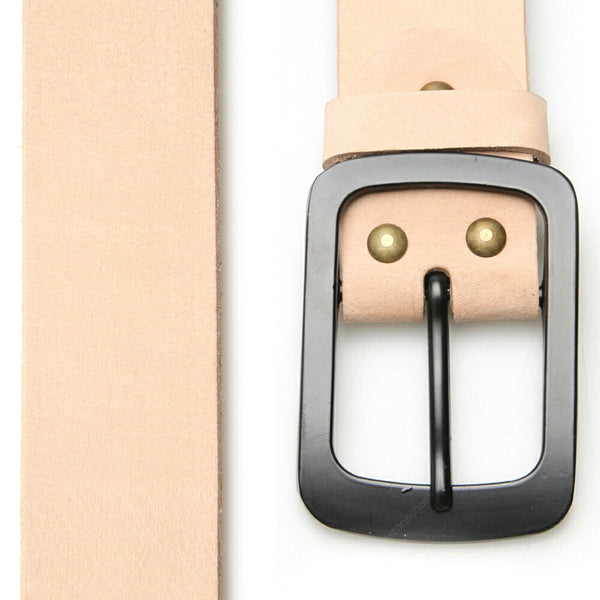 Full Grain Genuine Leather Belt Cowhide (Black Curve Buckle) - Assembly Artisans Co.,Ltd.