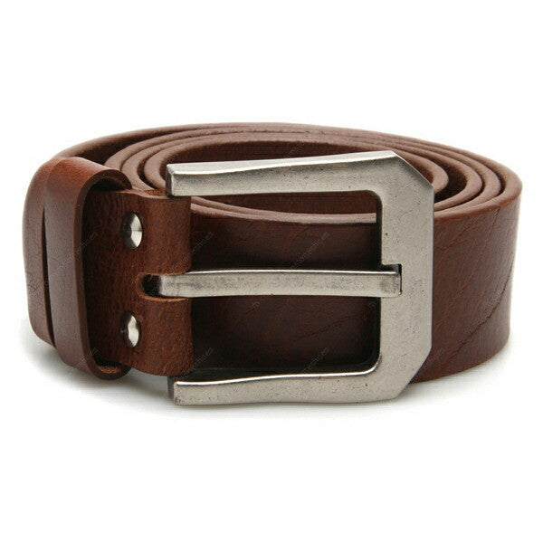Full Grain Genuine Leather Belt - Milano PAM (Tin Buckle) - Brown - Assembly Artisans Co.,Ltd.