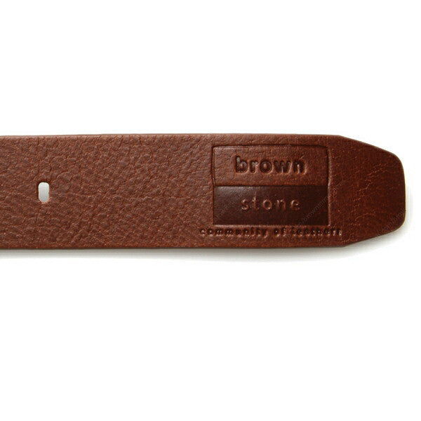 Full Grain Genuine Leather Belt - Milano PAM (Tin Buckle) - Brown - Assembly Artisans Co.,Ltd.