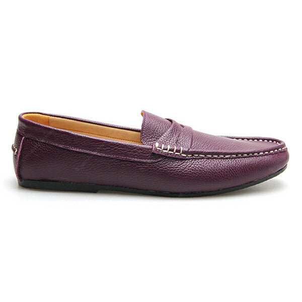 Penny Loafer Wrinkle Soft Leather Purple Passion - Assembly Artisans Co.,Ltd.
