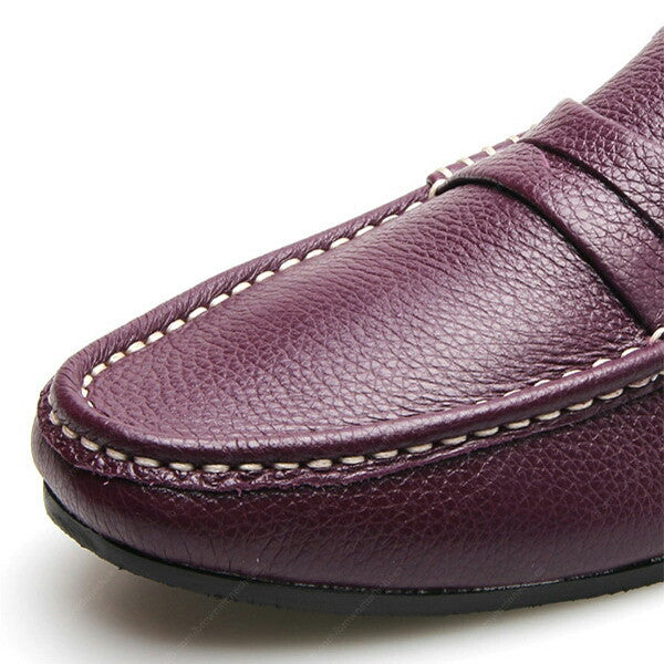 Penny Loafer Wrinkle Soft Leather Purple Passion - Assembly Artisans Co.,Ltd.