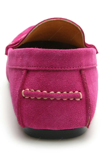 Penny Leather Loafer Suede Shocking Pink - Assembly Artisans Co.,Ltd.