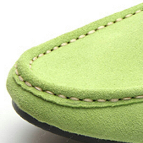 Penny Leather Loafer Suede Lemon Green - Assembly Artisans Co.,Ltd.