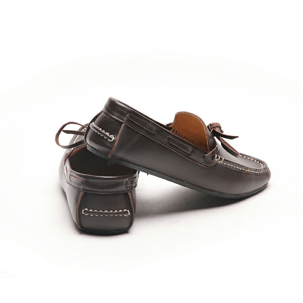 Casualist Lace Leather Loafer Soft Dark Brown - Assembly Artisans Co.,Ltd.