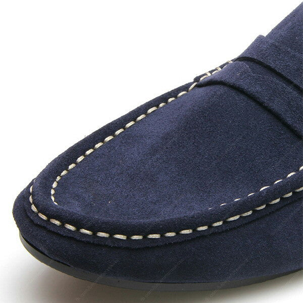 Penny Leather Loafer Suede Navy - Assembly Artisans Co.,Ltd.