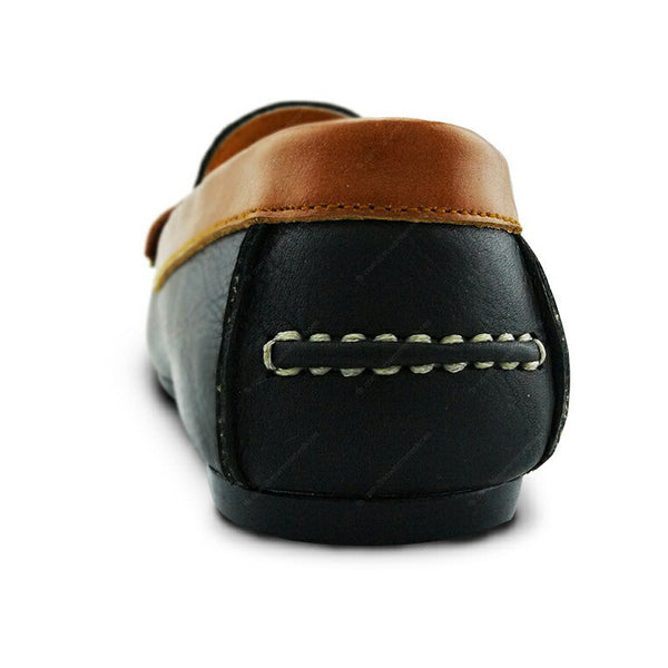 Classico Leather Loafer Black Beige - Assembly Artisans Co.,Ltd.