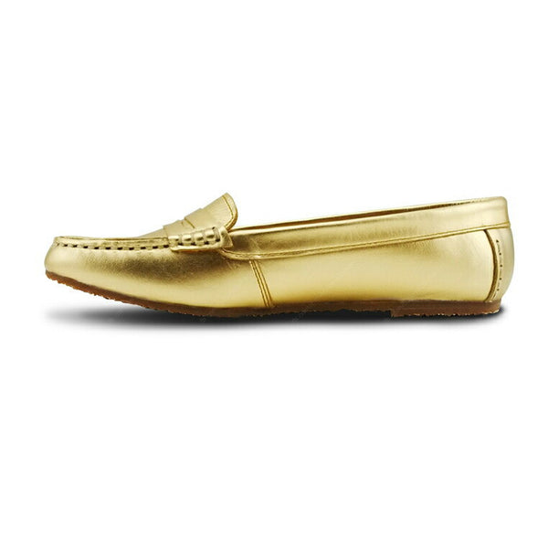 Gorgeous Girl Leather Moccasin Stardust Gold - Assembly Artisans Co.,Ltd.