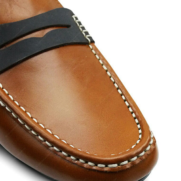 Bicolor Leather Loafer Beige and Nubuck - Assembly Artisans Co.,Ltd.