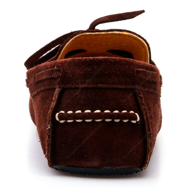 Casualist Lace Leather Loafer Suede Dark Brown - Assembly Artisans Co.,Ltd.