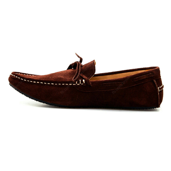 Casualist Lace Leather Loafer Suede Dark Brown - Assembly Artisans Co.,Ltd.