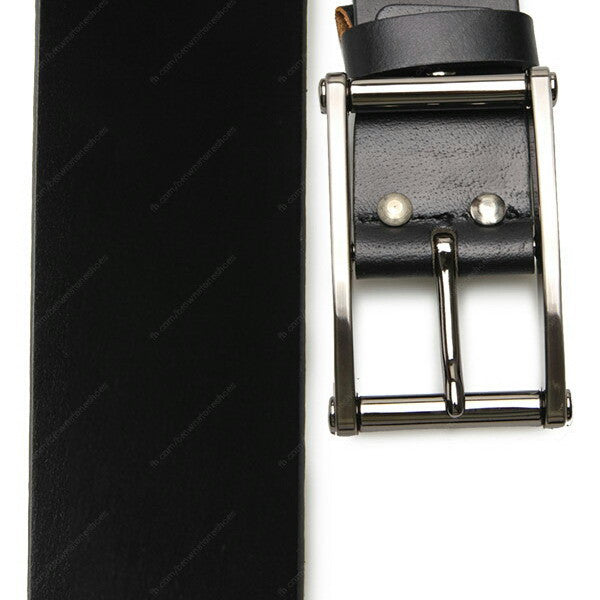 Full Grain Genuine Leather Belt Black City Oxford Dual Rod - Assembly Artisans Co.,Ltd.