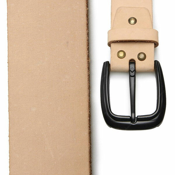 Full Grain Genuine Leather Belt Cowhide (Black Horseshoe Buckle) - Assembly Artisans Co.,Ltd.