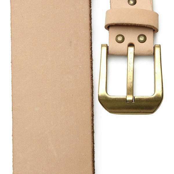 Full Grain Genuine Leather Belt Cowhide (Brass PAM Buckle) - Assembly Artisans Co.,Ltd.