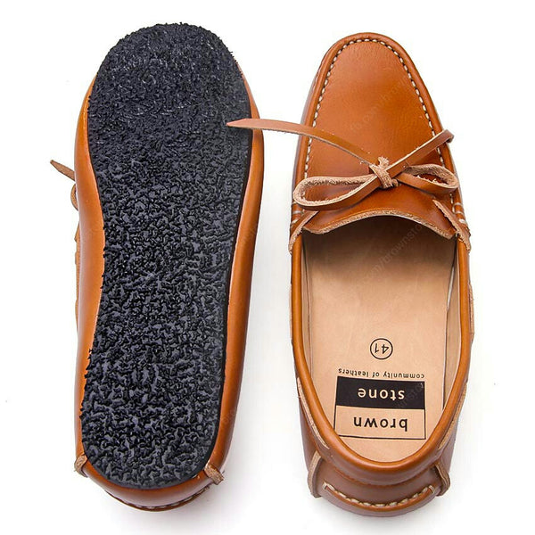 Casualist Lace Leather Loafer Soft Beige - Assembly Artisans Co.,Ltd.