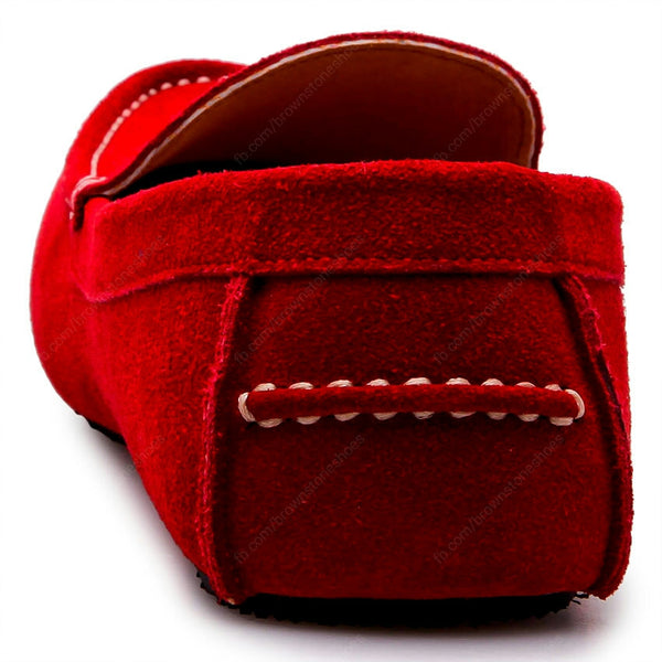 Casualist Leather Loafer Suede Ruby Red - Assembly Artisans Co.,Ltd.