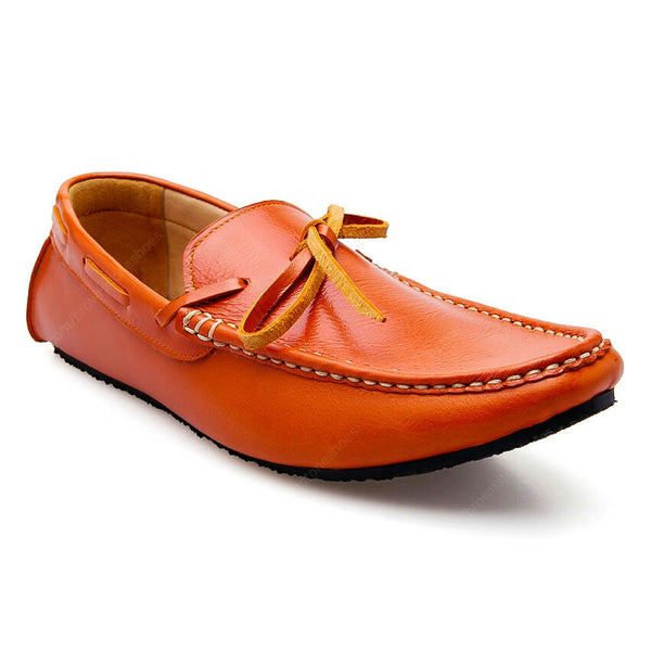 Casualist Lace Leather Loafer Soft Squeeze Orange - Assembly Artisans Co.,Ltd.