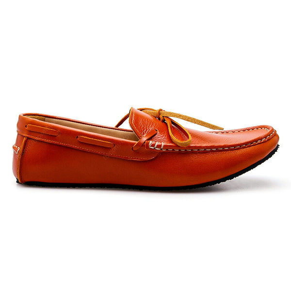 Casualist Lace Leather Loafer Soft Squeeze Orange - Assembly Artisans Co.,Ltd.