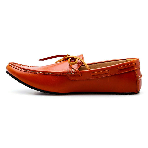Casualist Lace Leather Loafer Soft Squeeze Orange - Assembly Artisans Co.,Ltd.