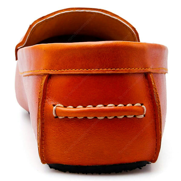 Casualist Leather Loafer Soft Squeeze Orange - Assembly Artisans Co.,Ltd.