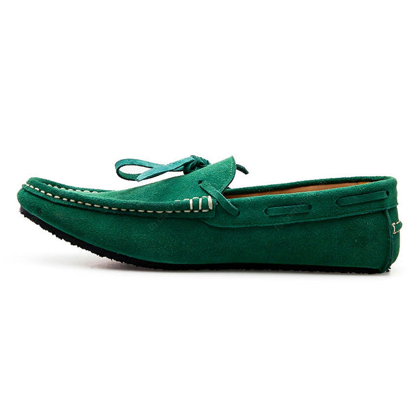Casualist Lace Leather Loafer Suede Duck Head Green - Assembly Artisans Co.,Ltd.