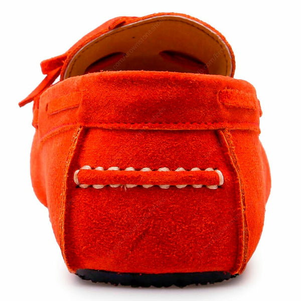 Casualist Lace Leather Loafer Suede Squeeze Orange - Assembly Artisans Co.,Ltd.