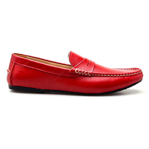 Penny Leather Loafer Soft Red - Assembly Artisans Co.,Ltd.