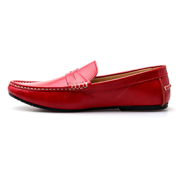 Penny Leather Loafer Soft Red - Assembly Artisans Co.,Ltd.