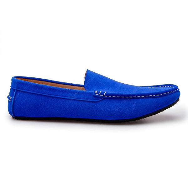 Casualist Leather Loafer Suede Neon Blue - Assembly Artisans Co.,Ltd.