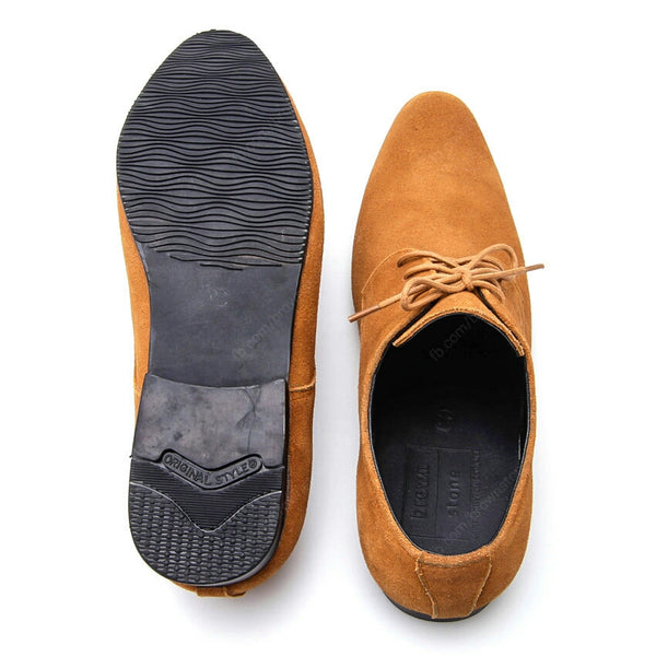 Leather Shoes Clever Suede Tan - Assembly Artisans Co.,Ltd.