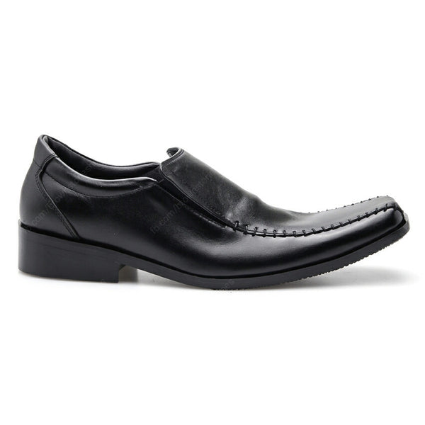Leather Shoes City Oxford Executive Flat Thread Black - Assembly Artisans Co.,Ltd.