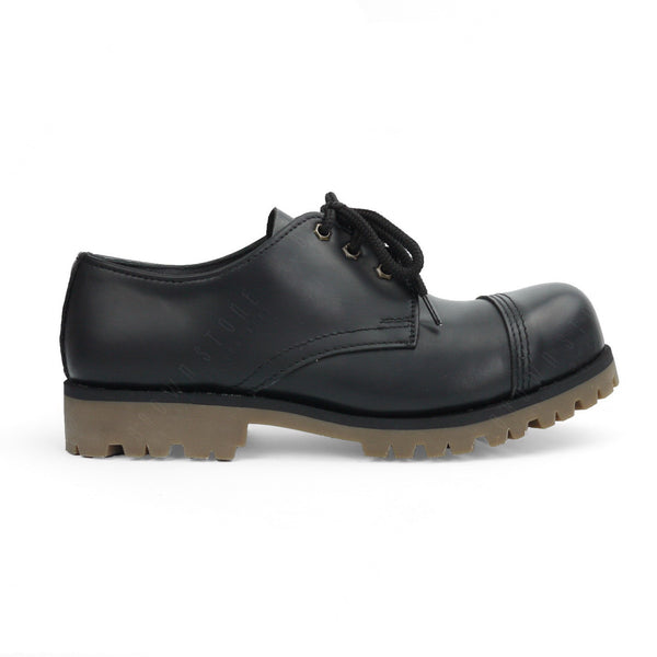 Industrial British Steel Cap Leather Shoes Low Cut Black - Assembly Artisans Co.,Ltd.