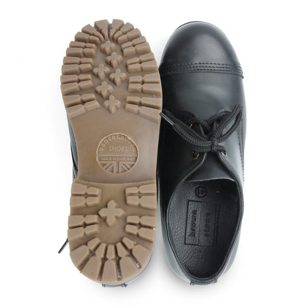 Industrial British Steel Cap Leather Shoes Low Cut Black - Assembly Artisans Co.,Ltd.